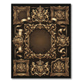 Regal Gold Crested Flourish Frames Rug