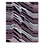 Purple Geometric Optical Illusion Rug