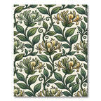 Art Nouveau Honeysuckle Sage Golden Vine Rug