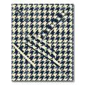 Navy Blue Modern Houndstooth Geometric Diagonal Rug