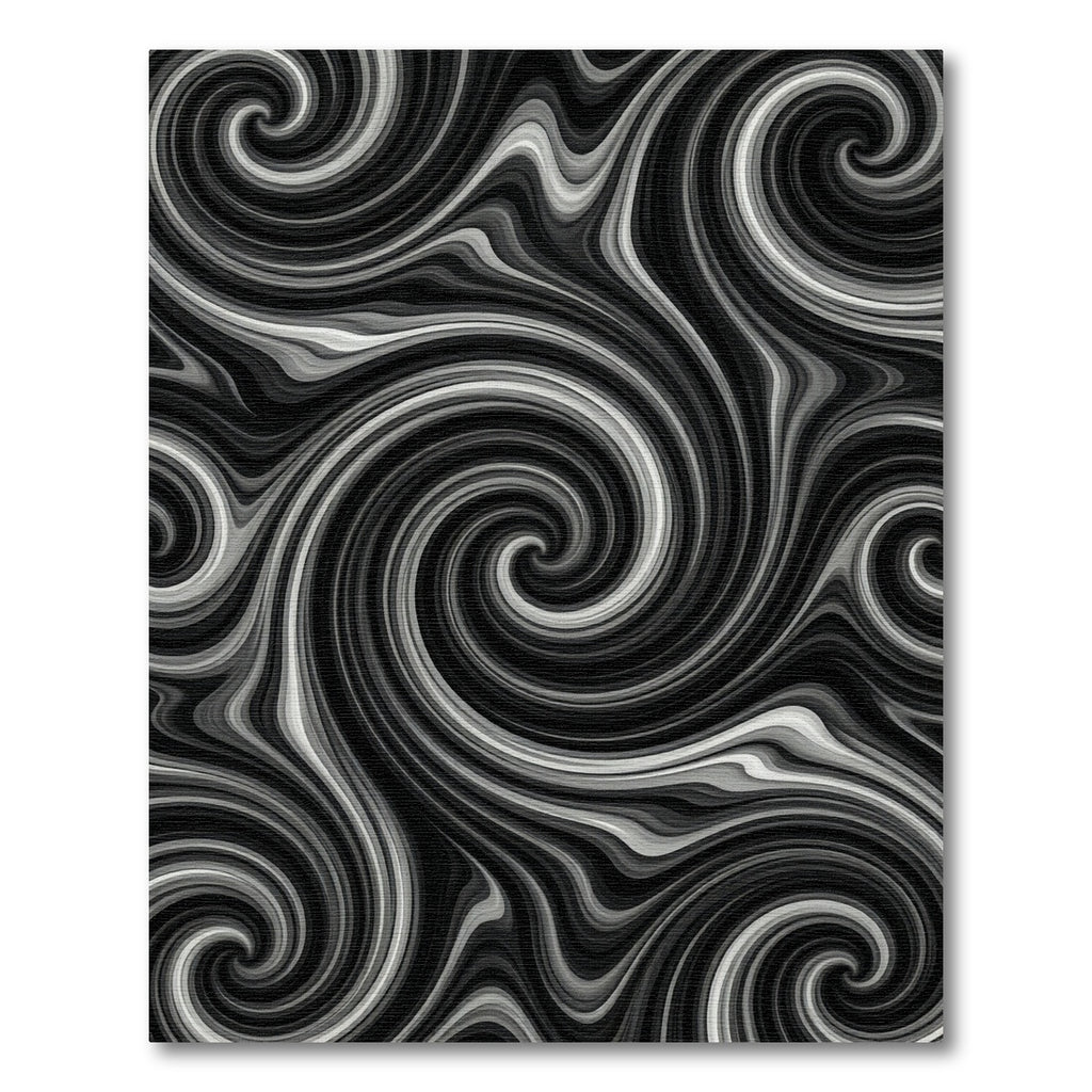 Monochromatic Swirling Abstract Waves Rug