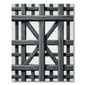 Dark Gray Wooden Lattice Grill Rug