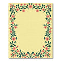 Coral Floral Vine Border Rug