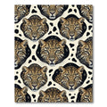 Bold Leopard Faces Cream Ground Rug