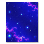 Cosmic Blue Neon Starburst Rug