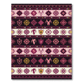 Ethnic Pink Geometric Shield Motif Rug