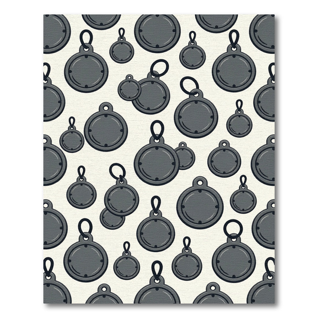 Minimalist Slate Gray Circular Pendant Decor Rug
