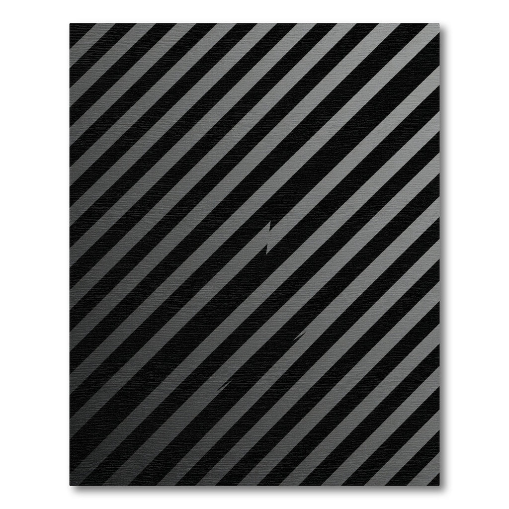 Modern Monochrome Diagonal Striped Graphic Rug