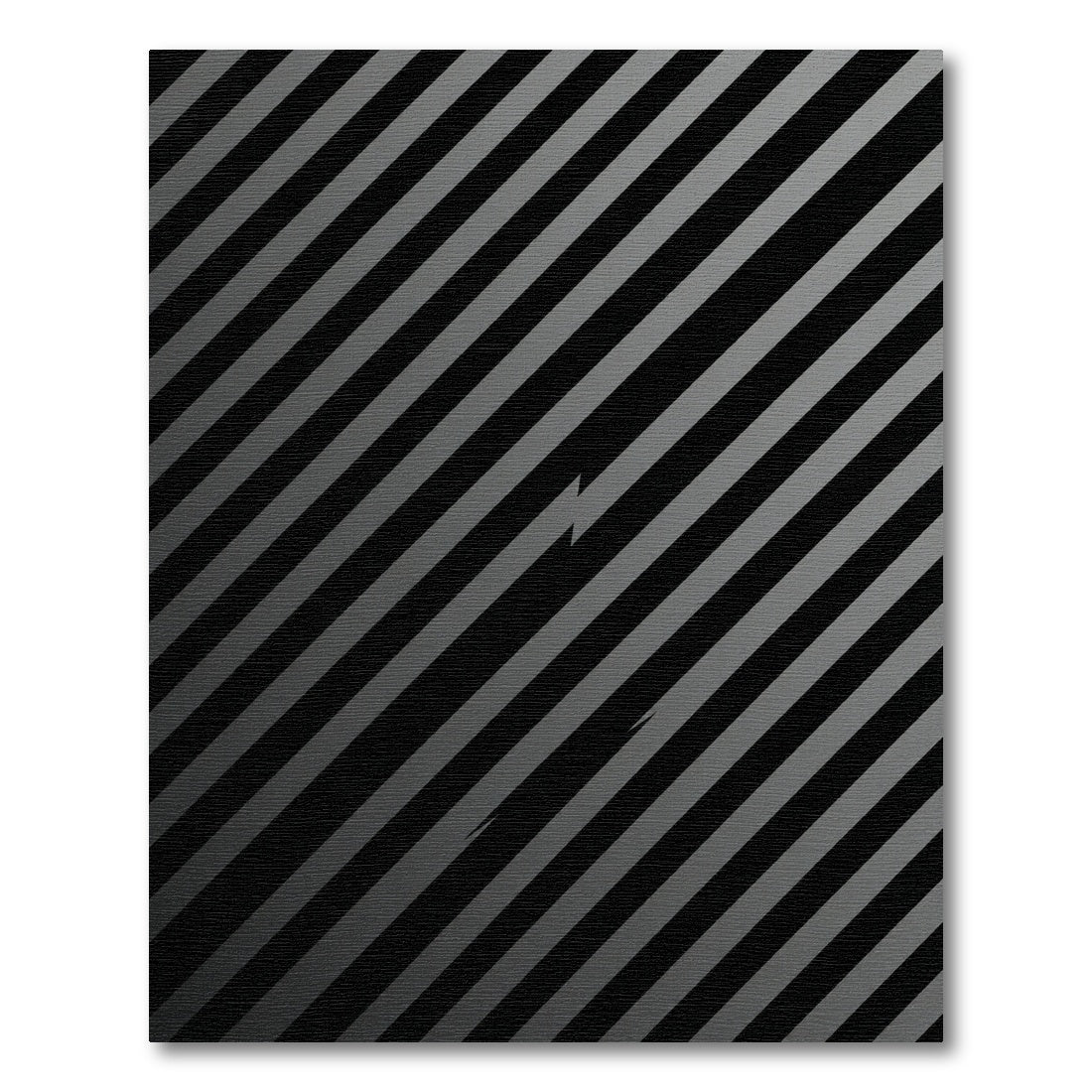 Modern Monochrome Diagonal Striped Graphic Rug