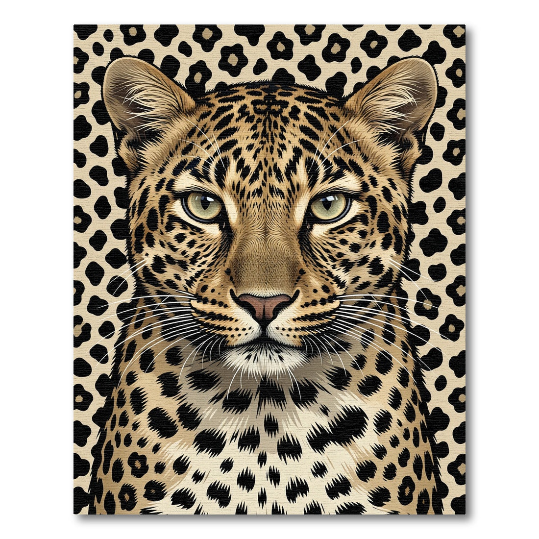 Bold Leopard Spot Jungle Portrait Rug