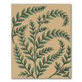 Earthy Sage Botanical Fern Sprig Rug