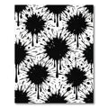 Ink Splatter Black White Abstract Rug