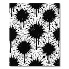 Ink Splatter Black White Abstract Rug