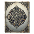 Antique Gold Floral Ornate Medallion Rug