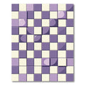 Lavender Cream Tile Check Rug