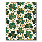 Emerald Shamrock Gold Celtic Knot Accent Rug