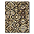 Tribal Brown Diamond Geometric Rug