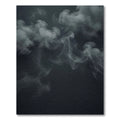 Dark Gray Swirling Smoke Abstract Rug