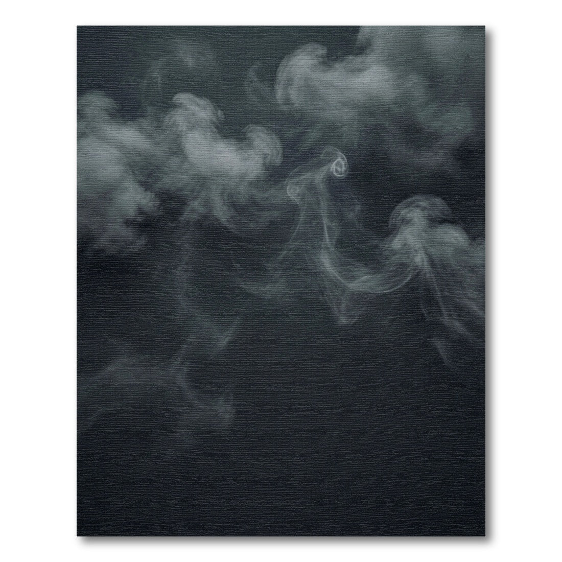 Dark Gray Swirling Smoke Abstract Rug