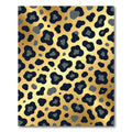 Metallic Gold and Navy Leopard Spot Rug