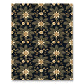 Golden Palm Floral Dark Botanical Rug