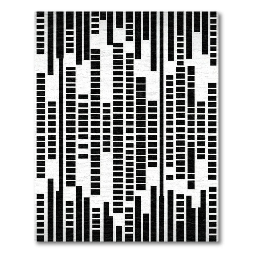 Abstract Black White Vertical Lines Rug