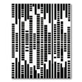 Abstract Black White Vertical Lines Rug