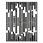 Abstract Black White Vertical Lines Rug