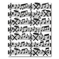 Monochrome Abstract Musical Sheet Drum Composition Rug
