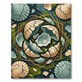 Cracked Shell Earthy Palette Nest Area Rug