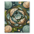 Cracked Shell Earthy Palette Nest Area Rug