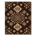 Rich Brown Earthy Diamond Medallion Rug