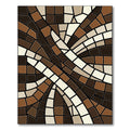 Earthy Tones Abstract Mosaic Rug