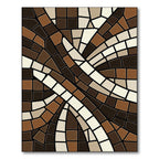 Earthy Tones Abstract Mosaic Rug