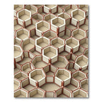 Modern Metallic Geometric Honeycomb Hexagon Rug