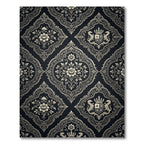 Ornate Regal Crest Floral Damask Rug
