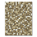 Modern Neutral Earth Geometric Tiled Accent Rug