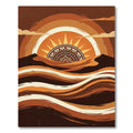 Earthy Abstract Sun Horizon Dune Art Rug