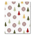 Red Burgundy Evergreen Starburst Trees Rug
