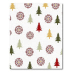 Red Burgundy Evergreen Starburst Trees Rug