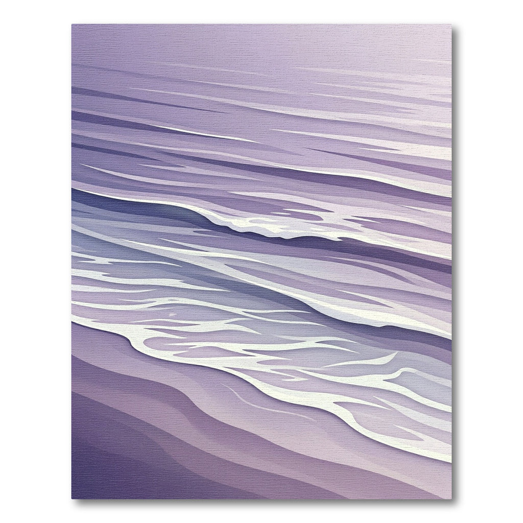 Abstract Lavender Ocean Wave Rug