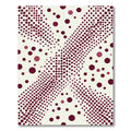 Modern Burgundy Polka Dot Abstract Art Rug