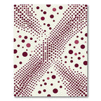 Modern Burgundy Polka Dot Abstract Art Rug