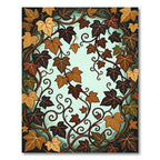 Autumn Leaf Vine Swirl Accent Rug