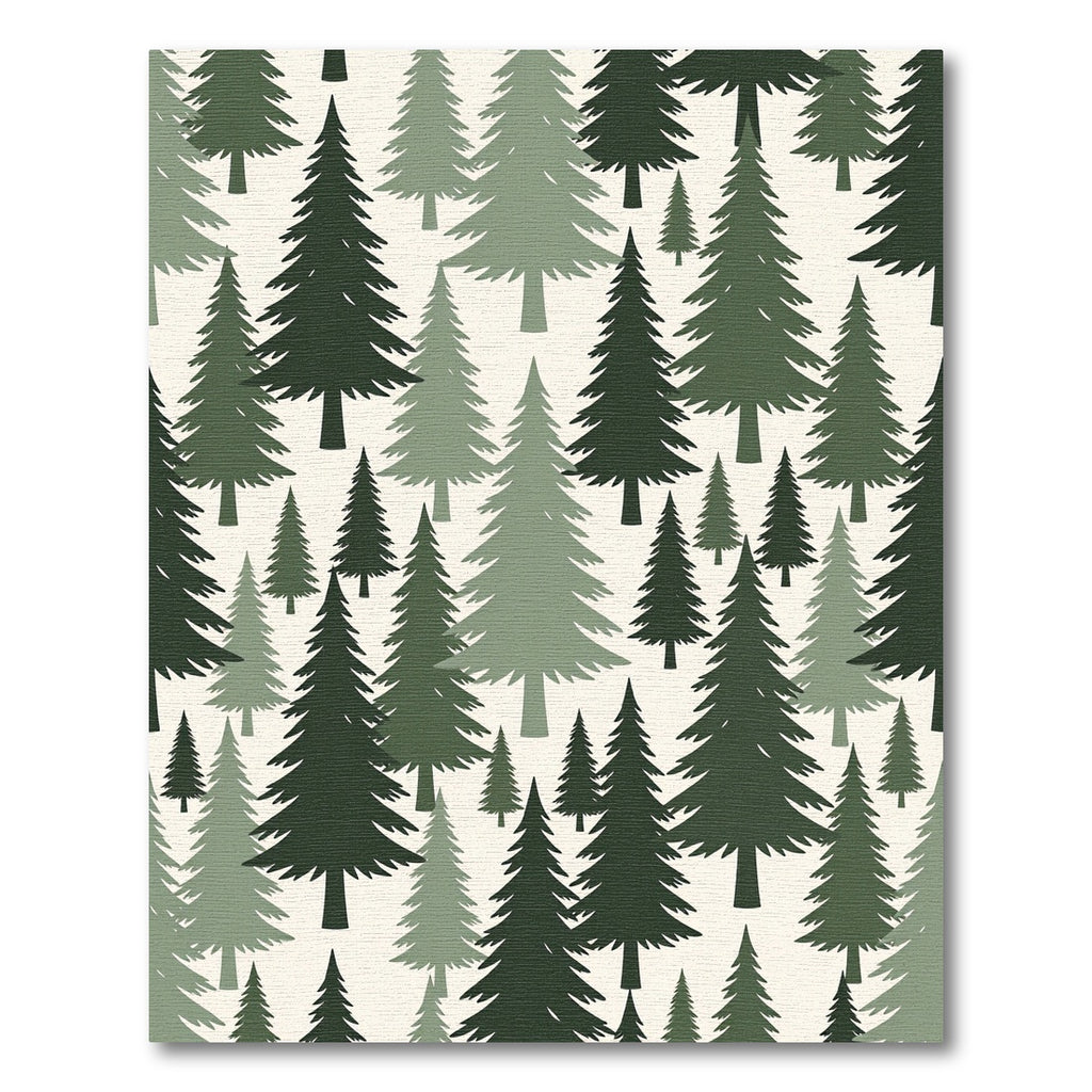 Forest Pine Tree Sage Woodland Rug