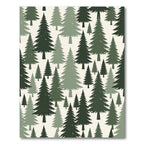 Forest Pine Tree Sage Woodland Rug