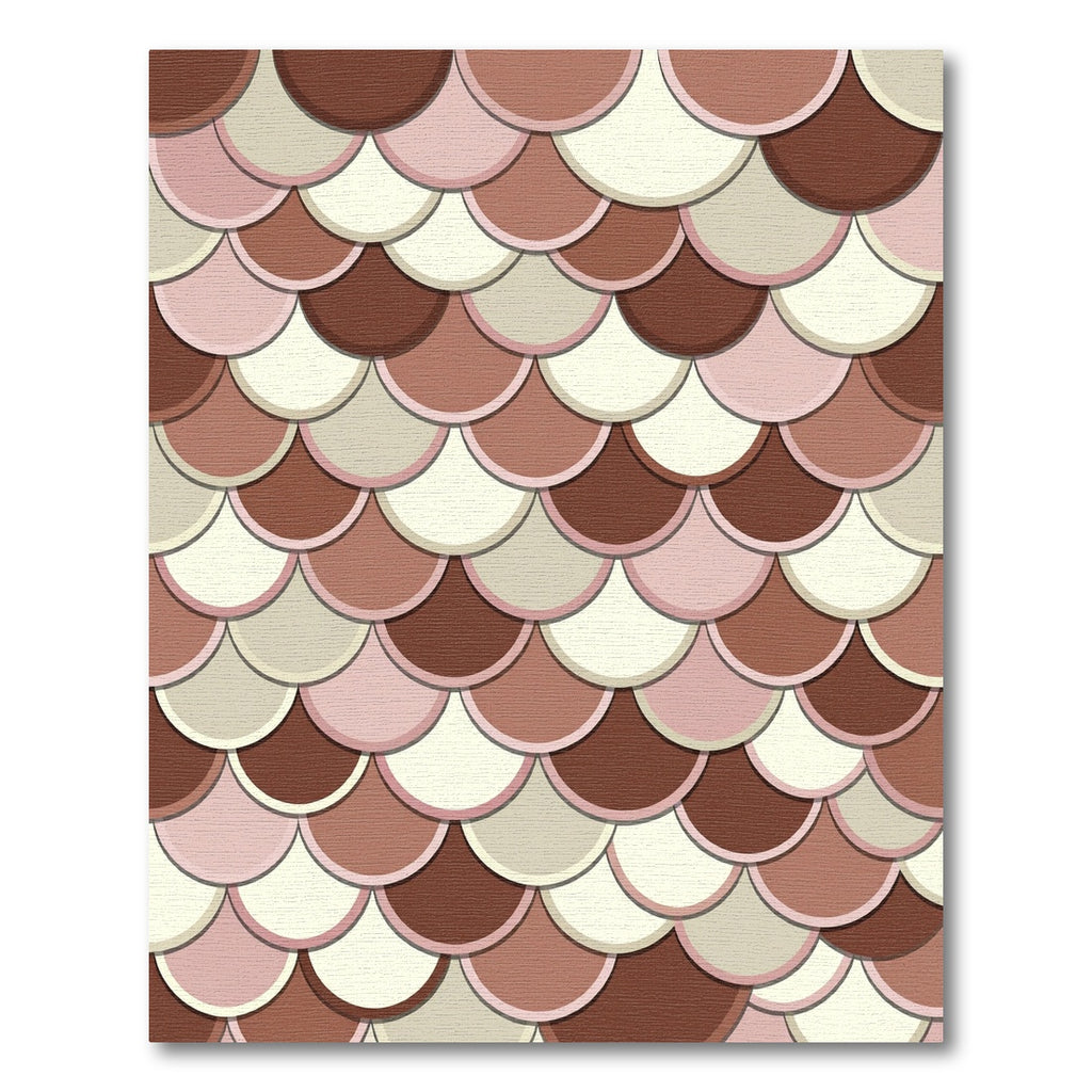 Scalloped Earthy Clay Neutral Ombre Rug
