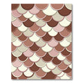 Scalloped Earthy Clay Neutral Ombre Rug