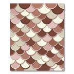 Scalloped Earthy Clay Neutral Ombre Rug