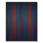 Striking Blue Orange Vertical Lines Rug